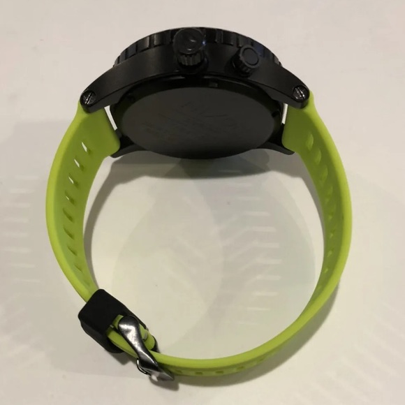 Watch Band 25mm Light Green Silicone Rubber Replacement For Nixon 51-30 Garmin - Picture 5 of 11